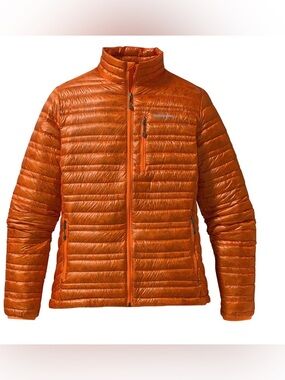 Patagonia Orange Ultralight Down Jacket, Size L